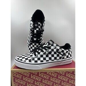 Vans Men’s Fashion Sneakers Seldan Shoes Checkerboard Black/White Sz 9 NEW